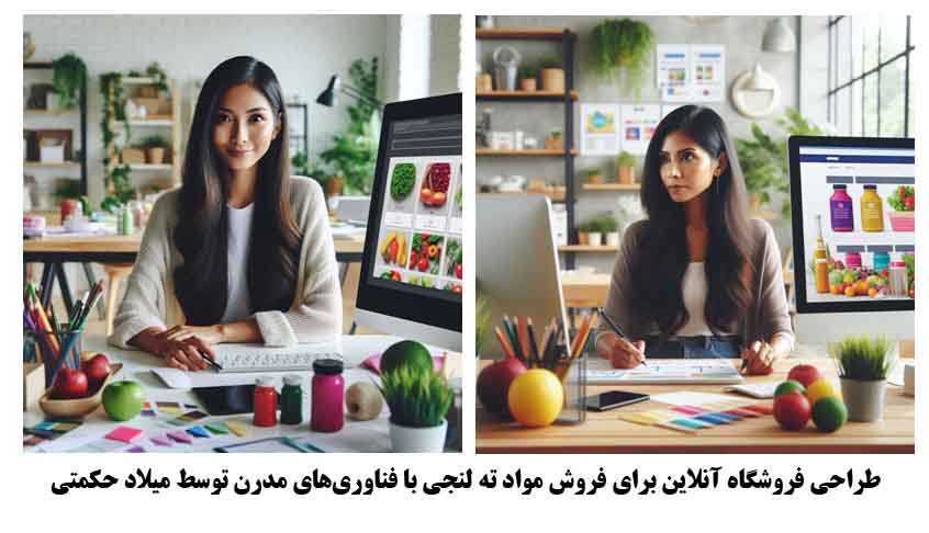 طراحی فروشگاه آنلاین برای فروش مواد ته لنجی با فناوری‌های مدرن توسط میلاد حکمتی